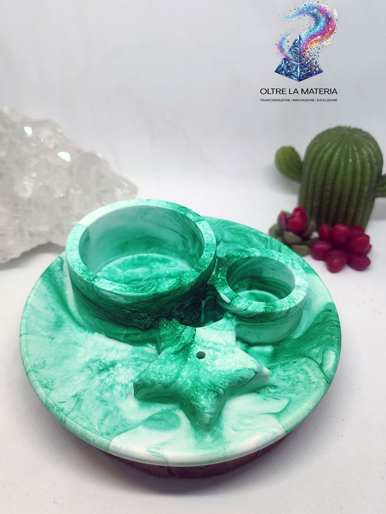 Porta incenso verde - serie "Chakra"